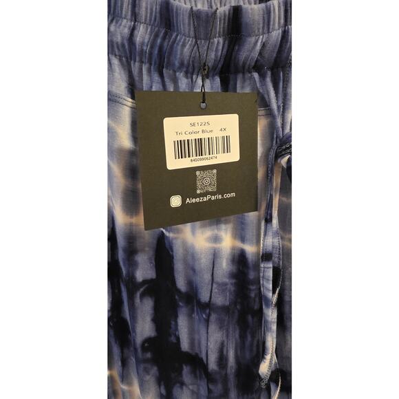 Aleeza Paris Blue Tie Dye Skirt Size 4x NWT - Picture 6 of 6
